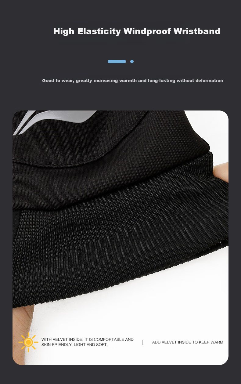 Li-Ning Cycling Gloves for Winter, Unisex Warm Motorcycle Bicycle Windproof Cold-Resistant Sports Outdoor Running Touchscreen Gloves 6