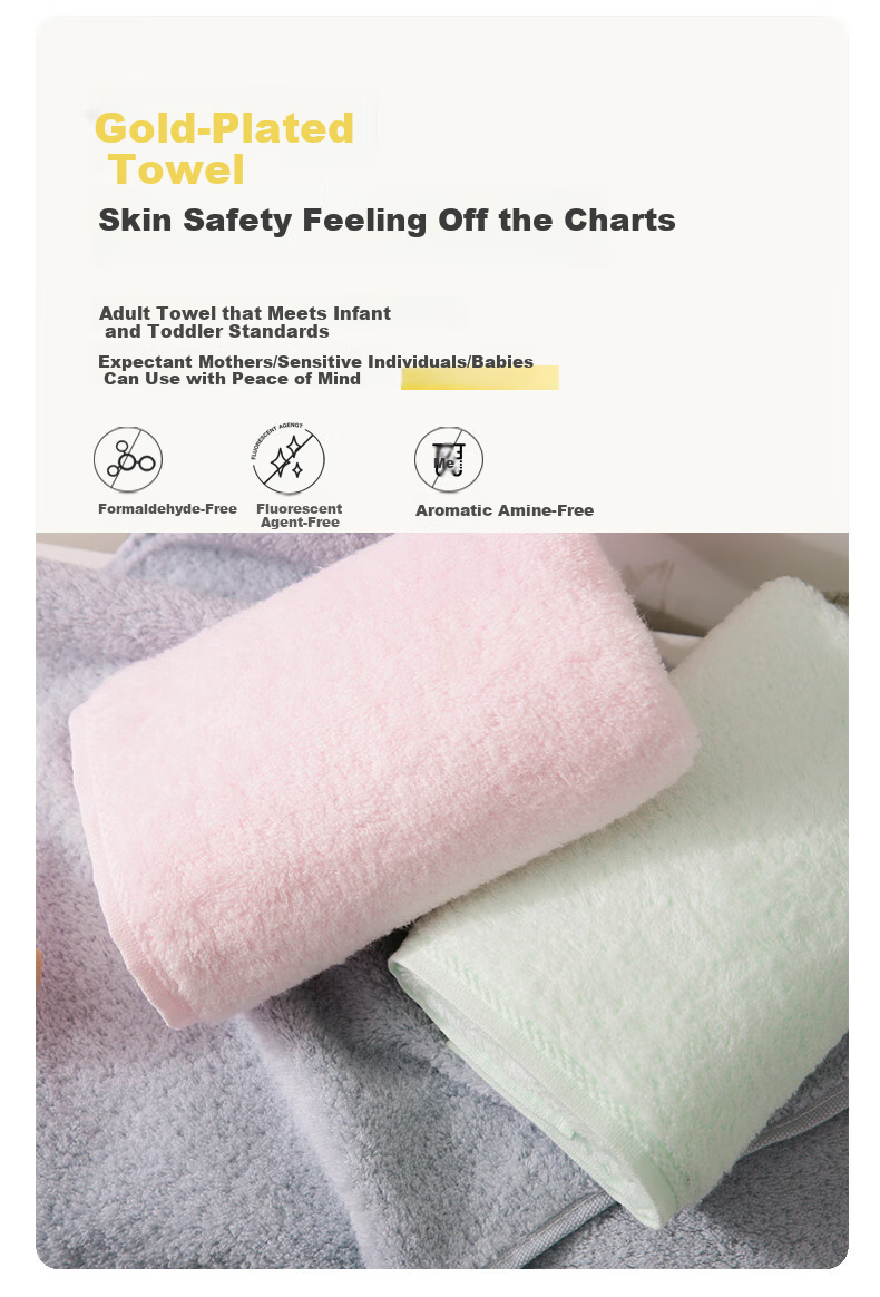 KING SHORE Pure Cotton Soft Mid-Sized Towels, Children's Towels, 3-Pack Sports Towels 4