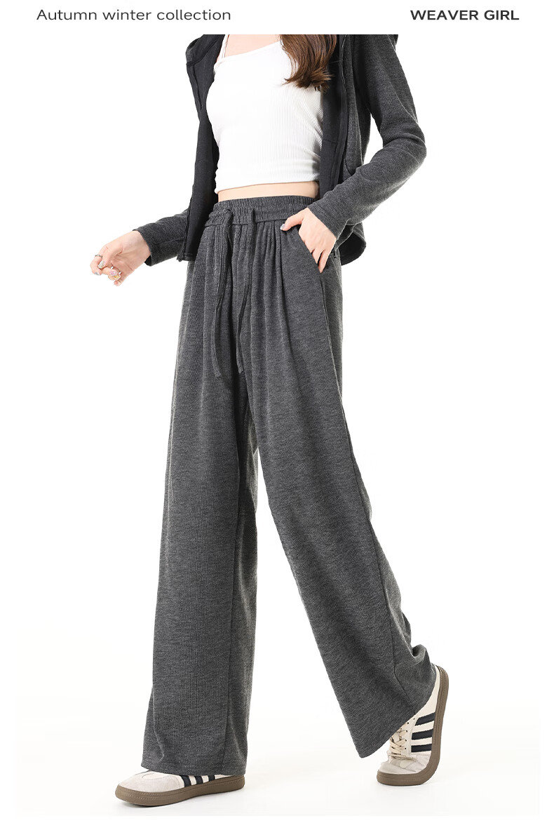 MJ STYLE Faux Cashmere Hooded Slim Cardigan with Glutinous Rice Pants Women's 2026 Spring Autumn New Slim Fit Commuting Set 12