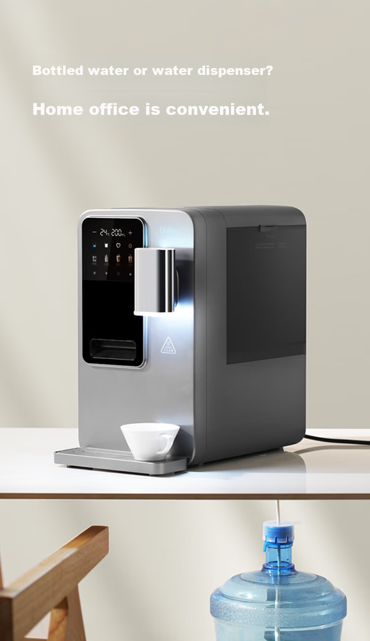 Unities Uwater M5 Ice Cube Countertop Water Dispenser, Instant Heating Home Use Bottle Warmer, Material Direct Drinking Machine, Ice Maker, Pipeline Machine, Water Dispenser, Deep Space Gray 15