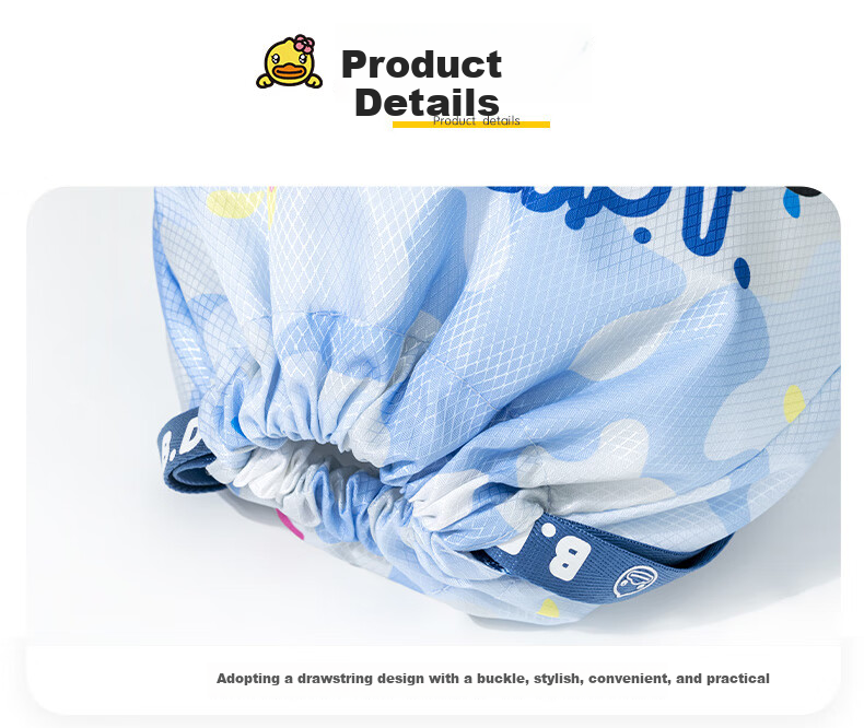 B.Duck Waterproof Swim Bag, Cute Drawstring Backpack with Wet And Dry Separation for Pool, Beach, Hot Spring Storage 9