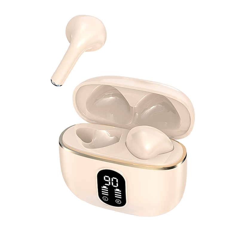 EARISE Berlin Sound 2025 Latest Wireless Bluetooth Semi-In-Ear Earbuds Dual Noise Cancelling Long Battery Life Digital Display Sports Gaming Pain-Free Student Universal X87