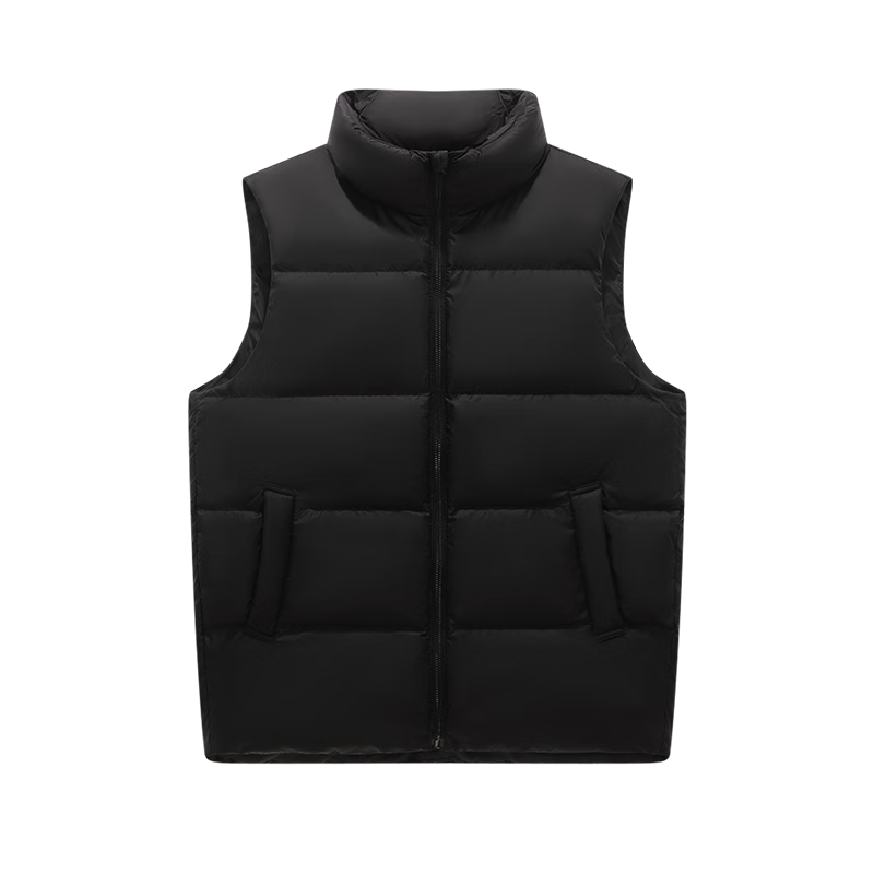 SNOWFLYING Women's Down Jacket 2025 Winter Short Loose Vest Lightweight Black L