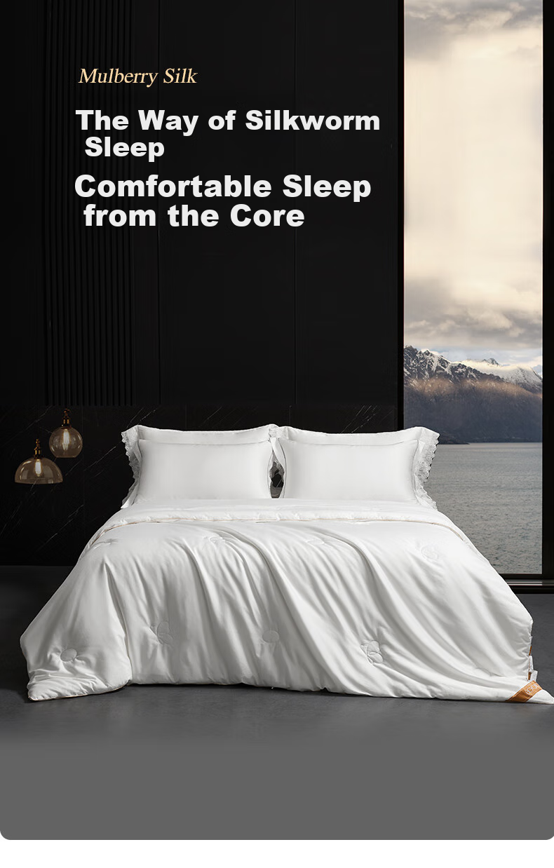 BEYOND Home Textiles 100% Mulberry Silk Comforter Air Conditioning Quilt Class A Antibacterial 100S Long-Staple Cotton Summer Cool Quilt 200*230cm 1