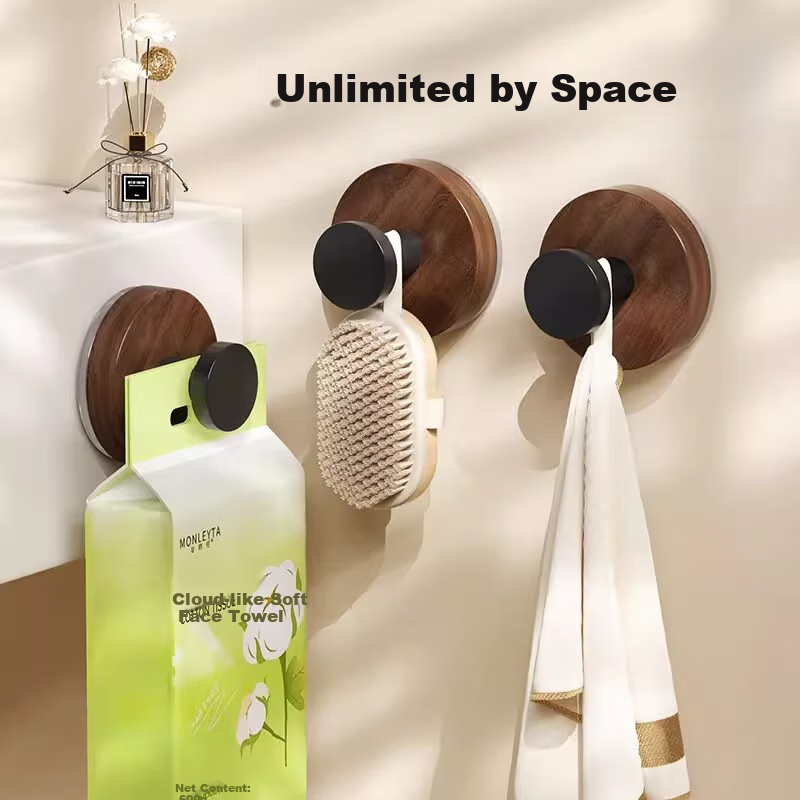 Bahainiao Vintage Suction Cup Hooks, 6 Pack, No Drilling Required, Heavy-Duty, for Entryway, Hanging Keys, Bathroom Towel Hanger 2