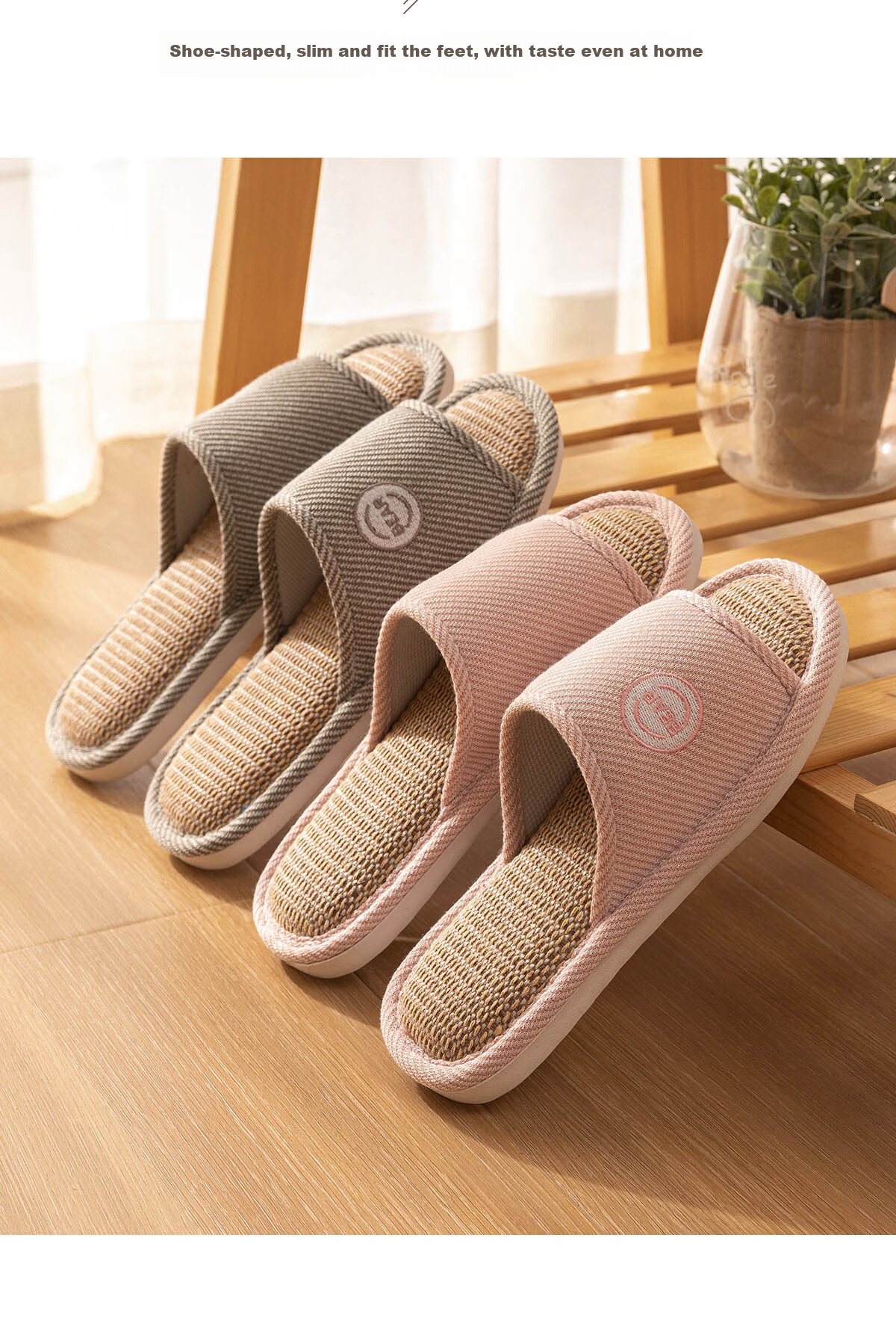 TZLDN Japanese-Style Linen Slippers, 2026 New Couple's Fabric Slippers, Home Non-Slip Men's Cotton Sandals for Indoor Use 5