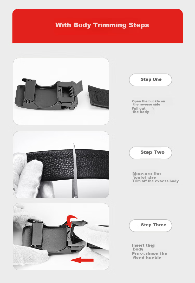 JD Original Genuine Top-Grain Leather Automatic Buckle Belt for Men, New Style 2026 Birthday Gift for Boyfriend, Husband, Father, Size 120 11