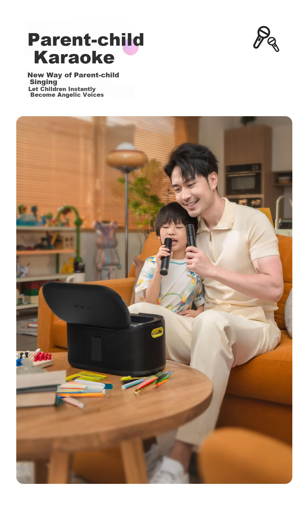 Aichang (AISON) K50K Karaoke Machine, Three-Year Membership Version, Home KTV Microphone All-In Outdoor Picnic Camping Song Selection Machine Musical Instrument Speaker Gift 9