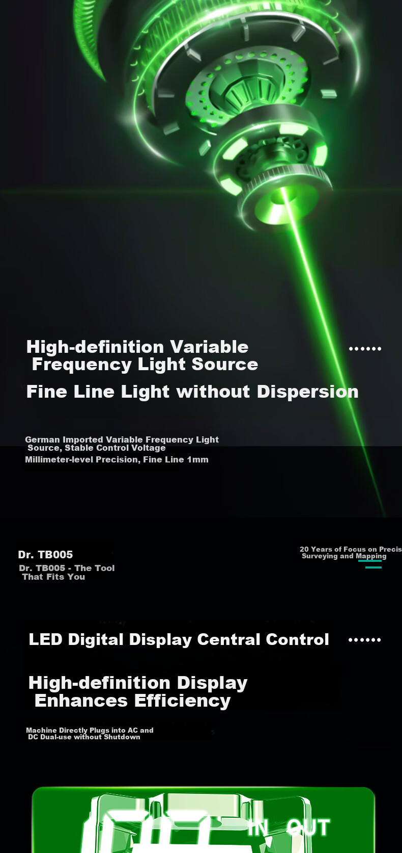 Muboshi High-Precision Strong Light Outdoor Laser Level, Professional Construction Infrared Level with Green Light And 12 Lines 3