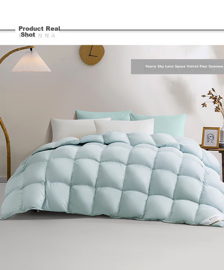 Fuanna 50% White Goose Down Quilt Spring and Autumn Double Comforter 600g Filling 203×229cm 16