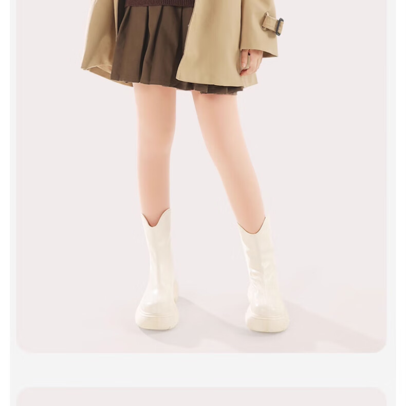 Langsha Kids Autumn Winter Fleece-Lined Thickened Skin-Colored Tights Outdoor Wear Sheer Pantyhose Girls Nude Leggings 20
