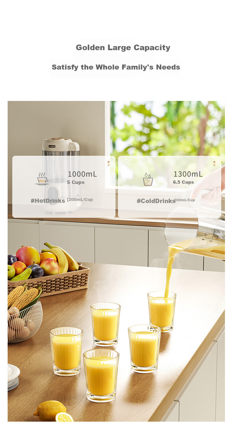 Xiaozhi Low-Noise Washless Blender, Large Capacity for Home Use, Noise Reduction, Quiet Operation, Heating Food Processor, Fully Automatic Baby Food Maker, Juicer, Soy Milk Machine, Mixer, Multifunctional SP03 12