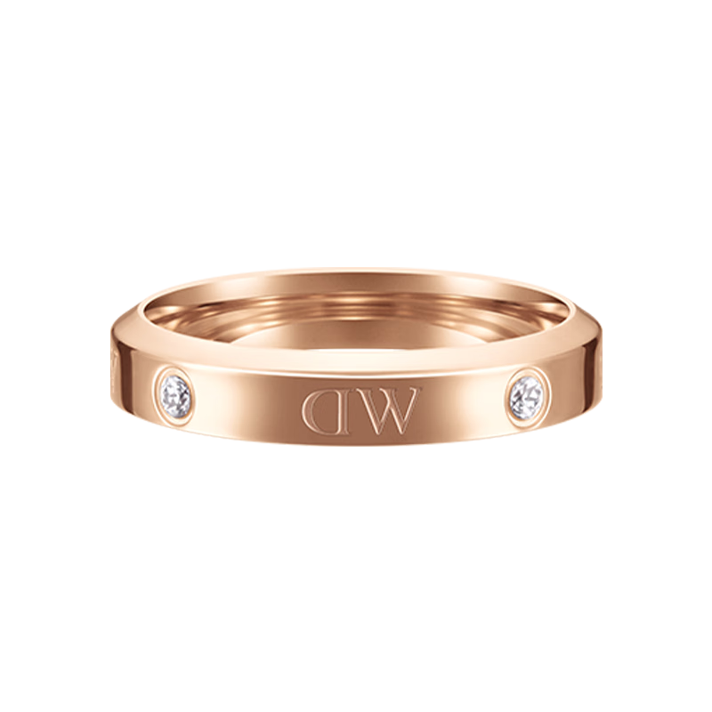 DanielWellington [Mashixun's Choice] DW Ring for Women, Starry Couple Rings Rose Gold Size 58 DW225 Birthday Gift for Wome