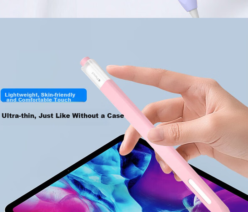Aolang Compatible Apple Pencil Case for Apple IPad 2nd Generation Capacitive Stylus Case with Magnetic Charging, Silicone Tip Protection, Ultra-Thin Shockproof Soft Shell Upgraded Version - Starry Gray 13