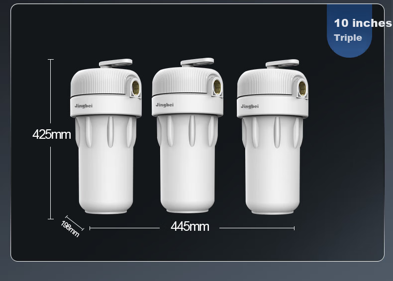 Jingbei Large White Bottle Pre-Filter with Backwash Function, 5T/H Household High Flow Tap Water Mini Central Water Purifier, 1 Micron Fine Filtration with Backwash 19
