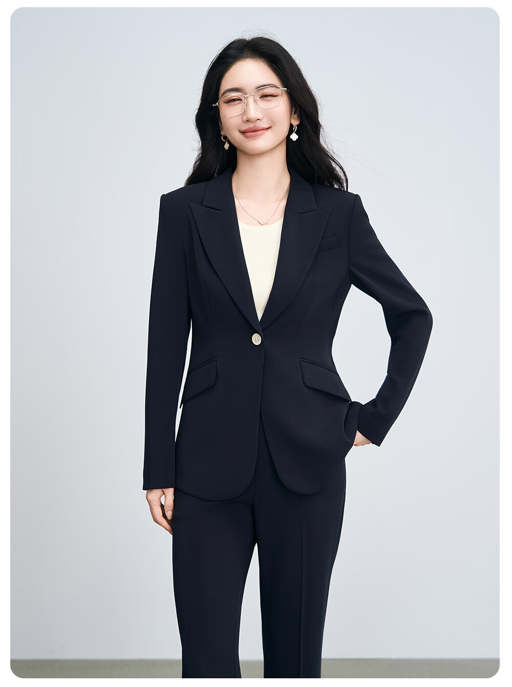 Miss Bird Women's Suit Set High-End Formal Small Size Professional Outfit National Exam Commuting Interview Blazer 3