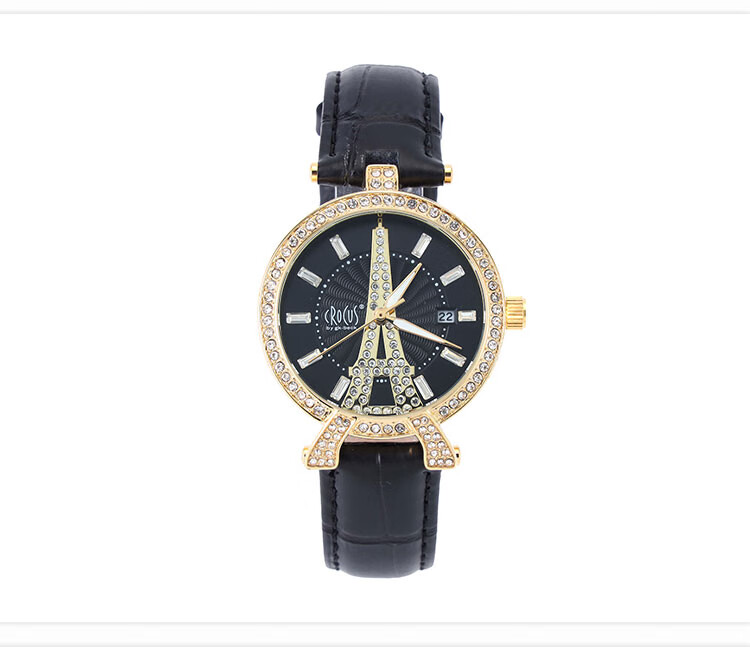 CROCUS BY GK BECK Women's Fashion Leather Strap Watch Luxury Quartz Timepiece Gift for Women Christmas New Year Celebration 3