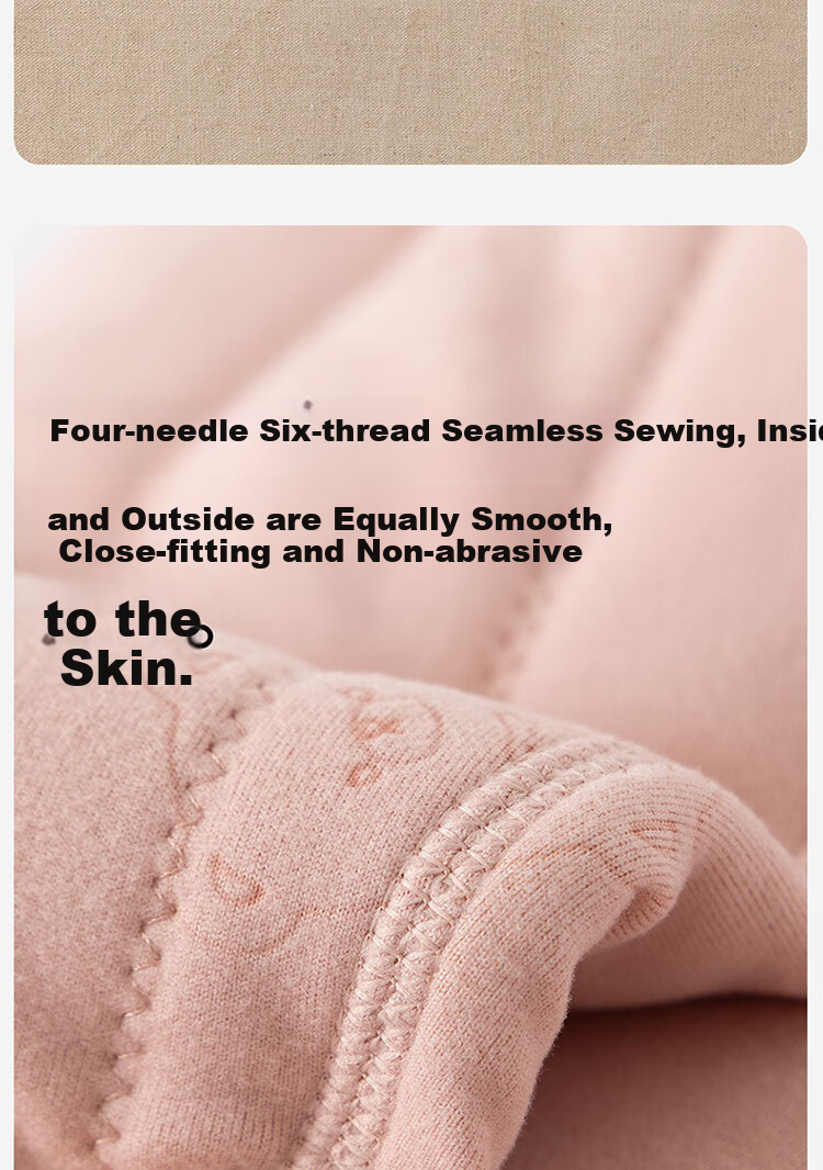 Dingguagua Children's Thermal Underwear, Winter Thickened Three-Layer Padded, for Boys And Girls, Inner Wear for School Uniforms, Light Pink, Size 160 11
