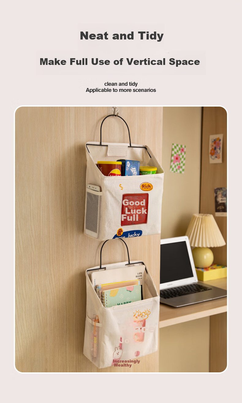 Fanyejia Dorm Bedside Storage Hanging Bag, Bedside Organizer Rack, Bunk Bed Helper for Students, Bedside Clutter Organizer Basket 11