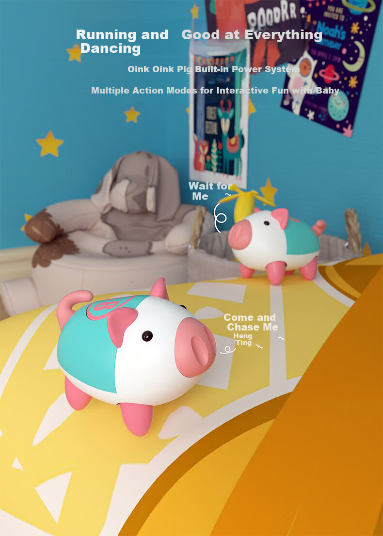 JUMP HERO Huhu Niu Infant And Toddler 0-1 Year Old, 2 Years Old Learning to Crawl, Boys And Girls, Newborn, 6 Months, Children's Birthday Gift 3