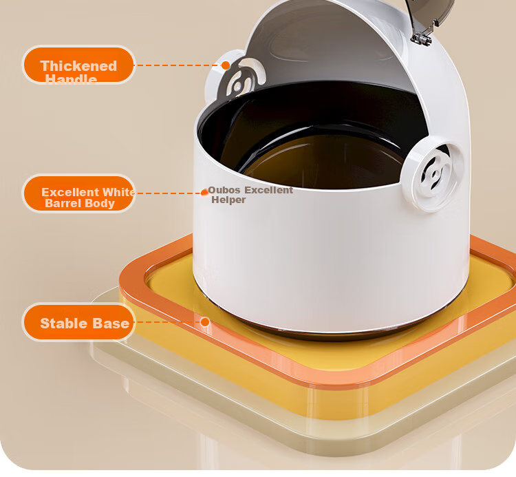 Jiabangshou Desktop Mini Trash Can 2L with Lid, Cute Car-Mounted Coffee Table, Dining Table Surface, Office Desk Bedside Cabinet Trash Bi 8