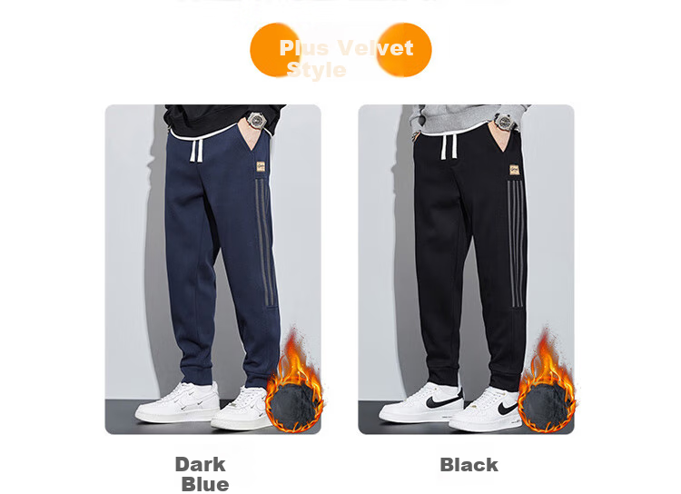 JEEP SPIRIT Men's Casual Pants, Loose-Fitting Trendy Sweatpants with Elastic Cuffs for Autumn And Winter 1