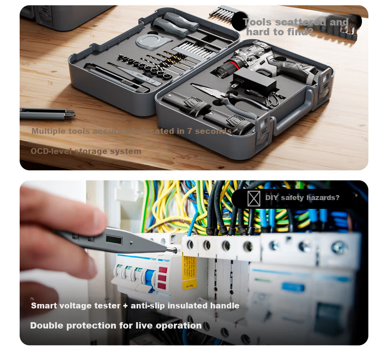 Oread 16.8V Brushless Cordless Drill Multi-Function Electric Screwdriver for Home Use 18