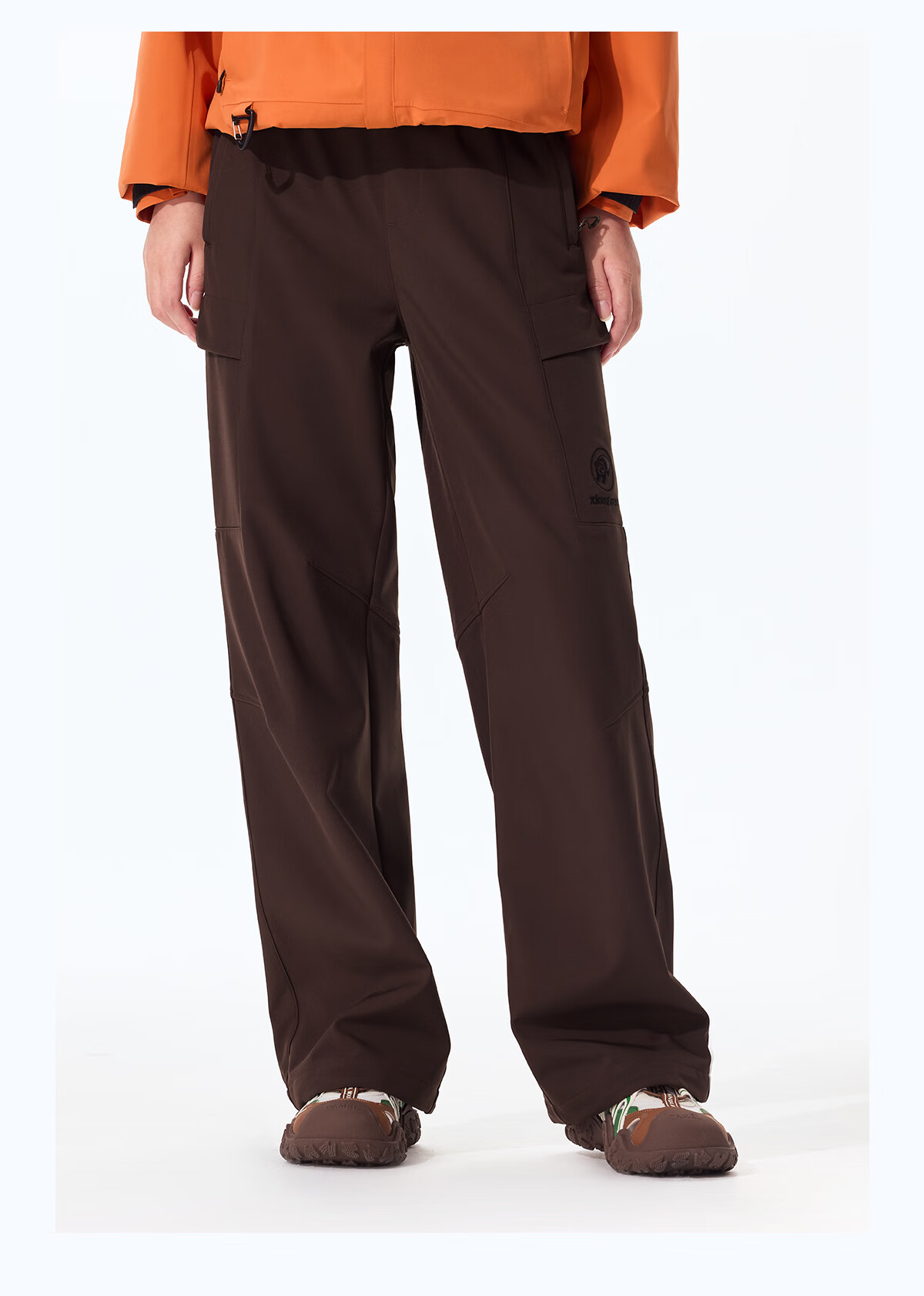 Panda Camel Series Softshell Pants Unisex Water-Repellent Durable Hiking Straight-Leg Trousers Autumn 9227, M 8