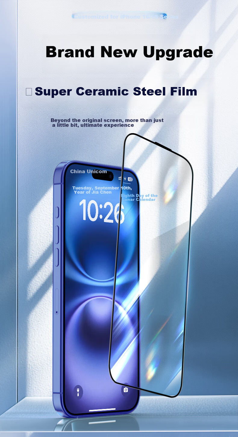 LLUNC [Special Offer: 2 Pieces] Tempered Glass Screen Protector for IPhone 16 Plus, Full Coverage HD Clear Earpiece Dust-Proof Ultra-Thin Glass Anti-Drop Protective Film 1