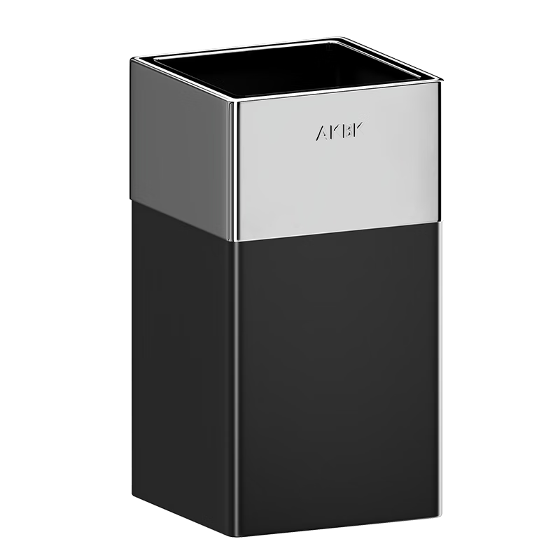 AKBK Stainless Steel Trash Can 18L Silver Large Home Living Room Kitchen Bathroom Luxury Hotel Office