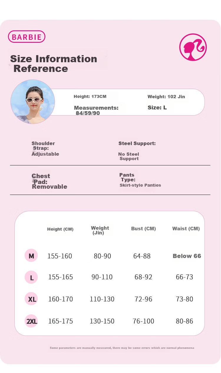 Barbie One-Piece Spaghetti Strap Swimsuit for Women, Sexy Plus Size, Slimming, Beach Vacation Surfing Swimwear 4