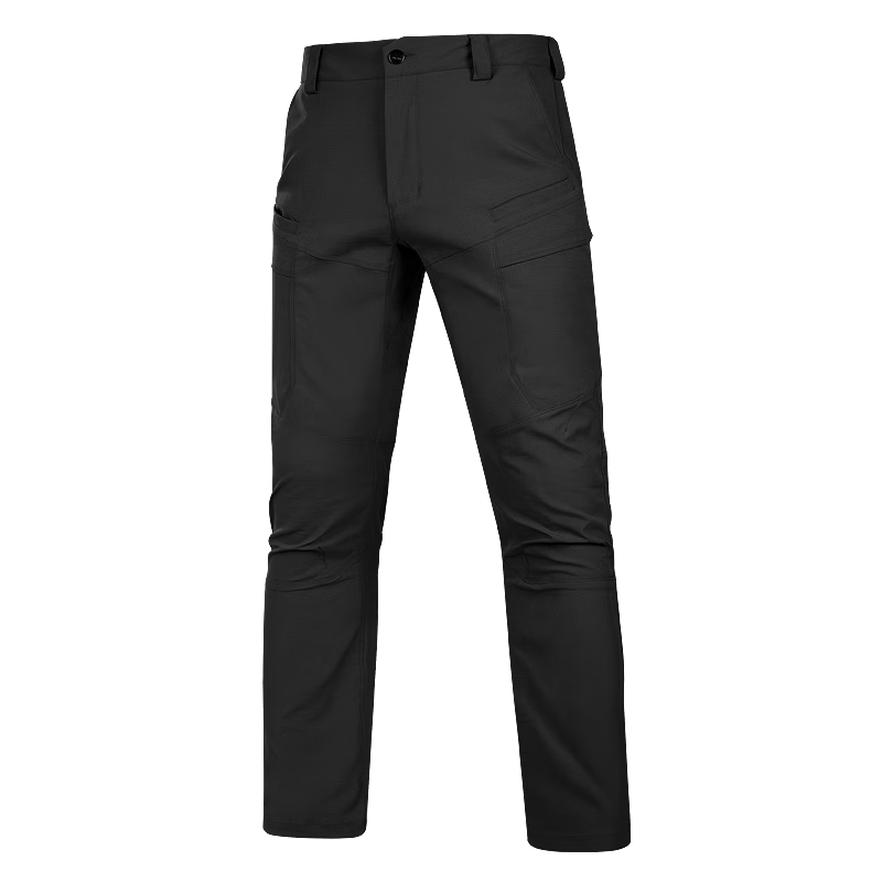 Free Soldier Peak Outdoor Work Pants Spring Summer Tactical Stretch Men's Casual Long Pants Scratch-Resistant Durable 32W/30L Black