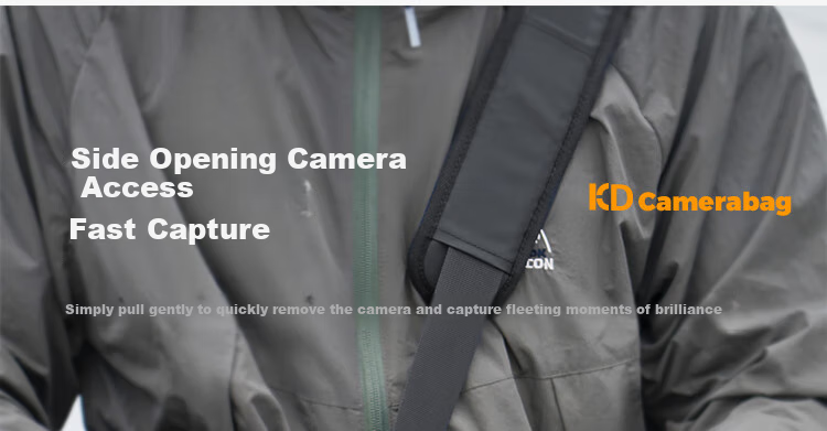 CWATCUN Shoulder Camera Bag, Functional Bag for DSLR And Lenses, Photography Bag, Three-Point Backpack, Stylish Design, Waterproof And Scratch-Resistant Fabric, for Me 16