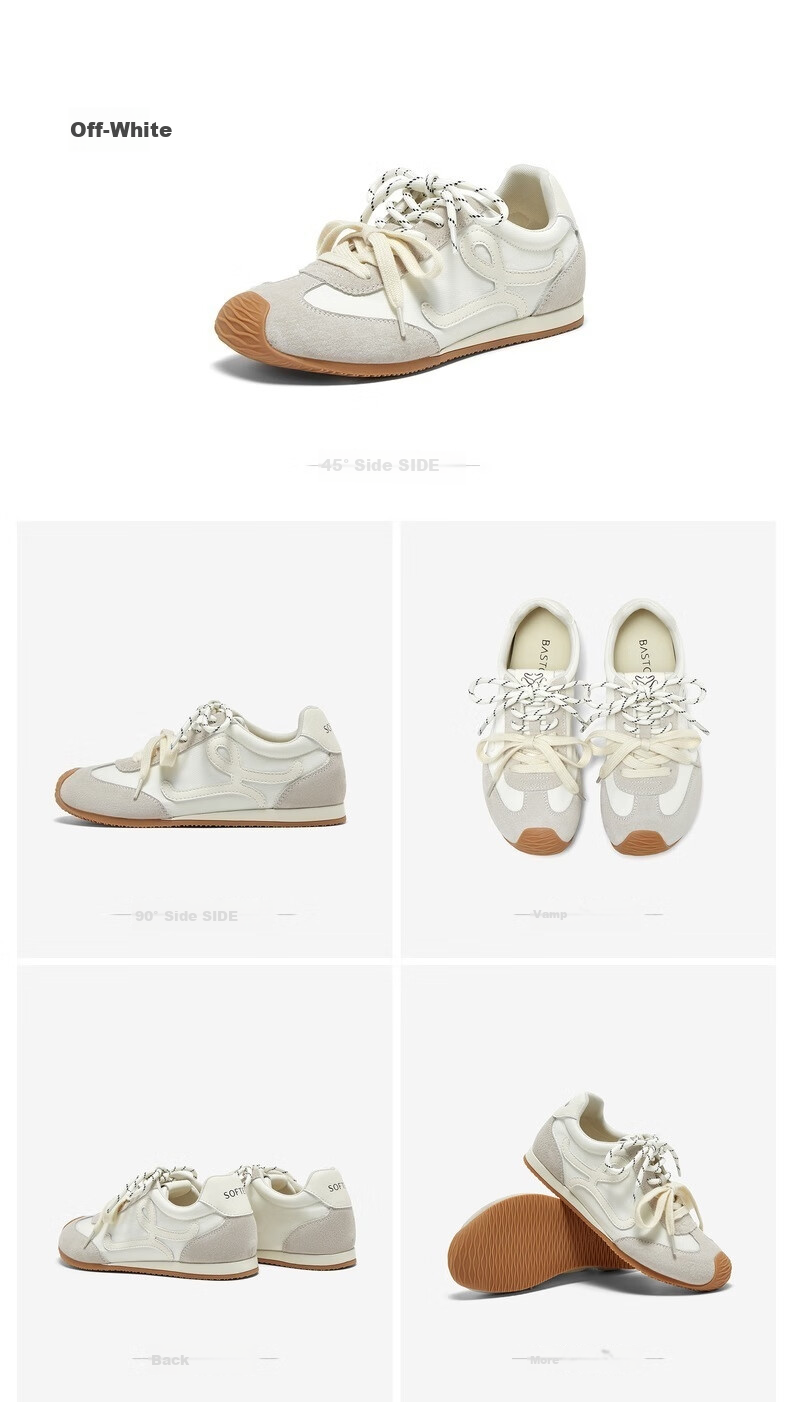 BASTO [Zhang Yuexi's Choice] Candy-Colored Height-Increasing Training Shoes, Slanted Casual Forrest Gump Shoes for Women, Yellow, Size 36 17