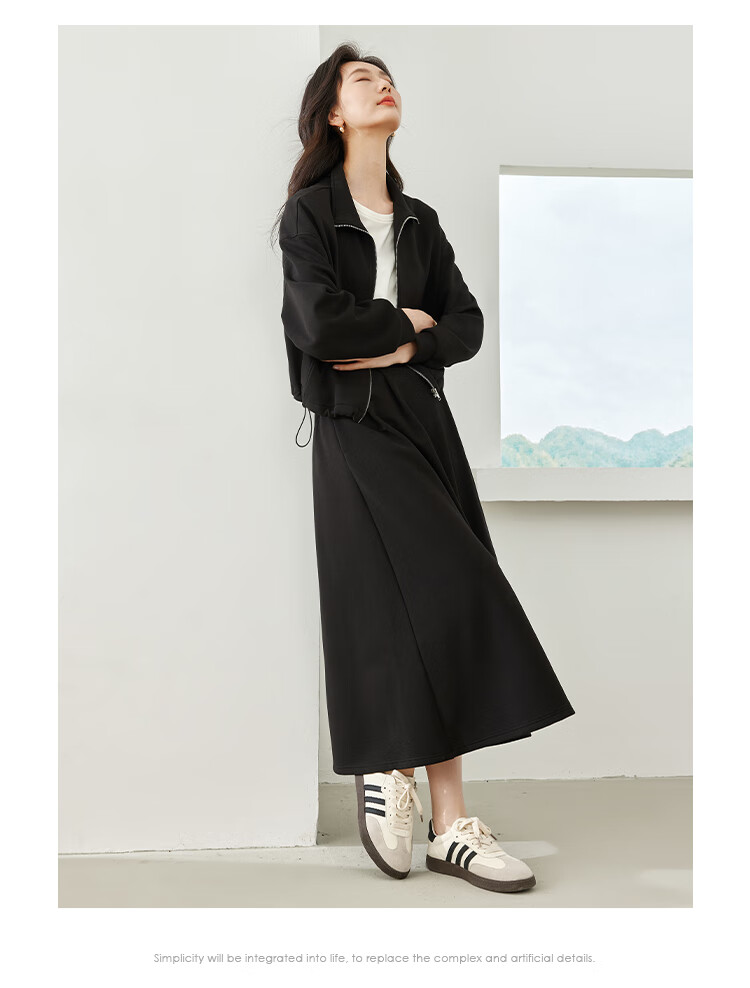 Fansiman Premium Commuter Outfit Set Women's Autumn New Jacket and Skirt Set Bean Green XL 8