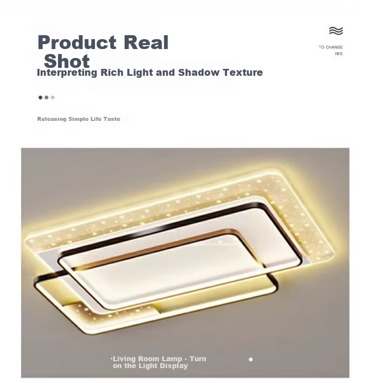 HD Full Spectrum Voice-Controlled Ceiling Light, LED Living Room Light, Bedroom And Dining Room Zhongshan Lighting Fixture, 26 Styles Whole House Set with Installation Included 12