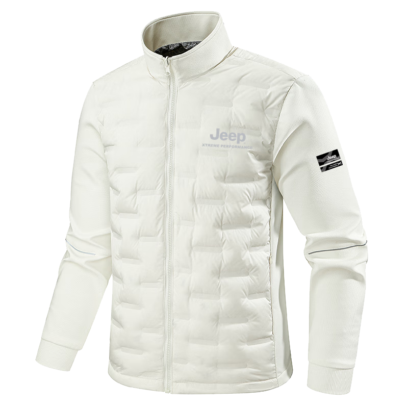 Jeep Unisex Lightweight Duck Down Jacket Winter Casual Stand Collar Insulated Coat Shell