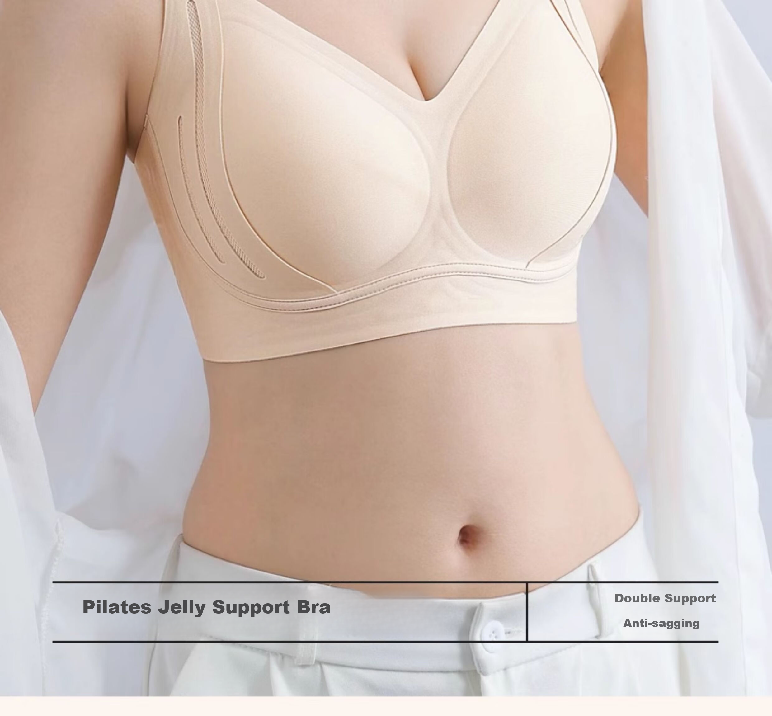 GUJIN Summer Thin Seamless Bra for Women, Minimizing Large Breasts, Lift And Push-Up, Anti-Sagging, Side Support, Shaping Brassiere 4