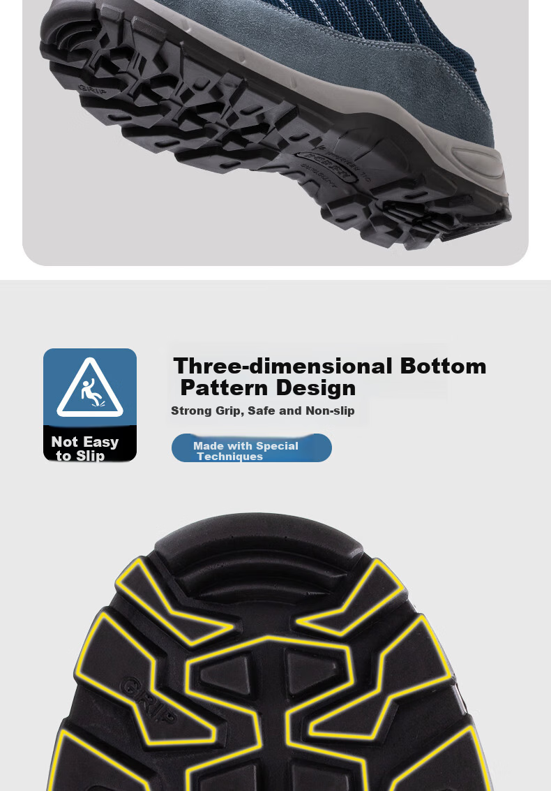 FUCHENG Safety Shoes for Men, Cowhide Steel Toe Cap, Anti-Smashing, Puncture-Resistant, Wear-Resistant Solid Sole Work Protective Safety Shoes 012 43 8