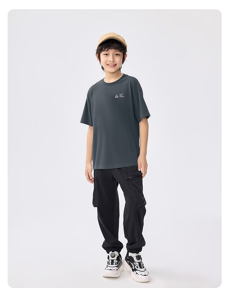Balabala [balaOne] Boys' Short Sleeve T-Shirt Big Kids Basic Summer 2026 Casual Trendy 208226117107 8