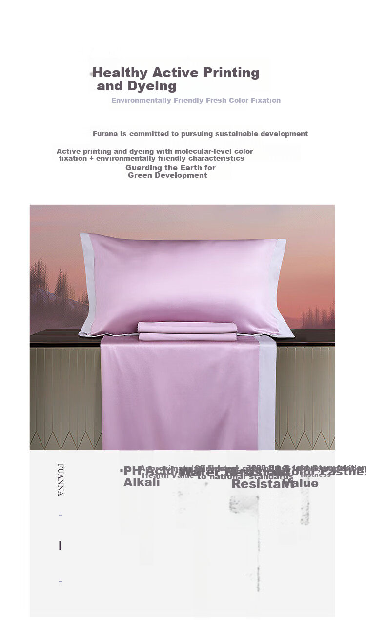 FUANNA Bedding Set of Four Pieces, 100-Count Long-Staple Cotton High-Quality Sateen Set, Upgraded Class A Bed Sheet And Duvet Cover 230*229cm 10