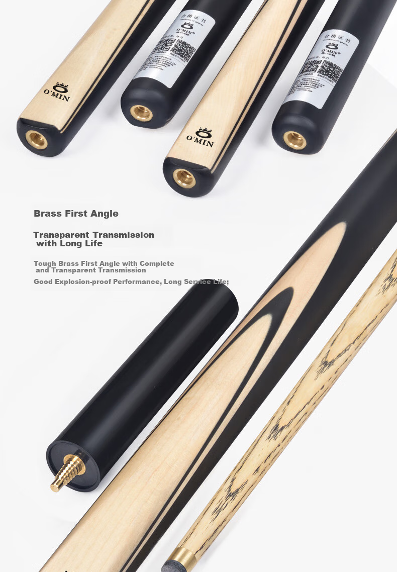 Aomi Ice Blade Pool Cue, Full-Length Small Tip Snooker Cue, Chinese Black Eight Billiard Cue, 16 Colors, 11.5mm 9