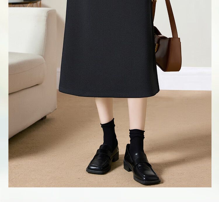 She Enjoy Woolen Skirt Women's Autumn Winter Versatile Woolen Pencil Skirt Mid-Length Straight Skirt T54B090 1