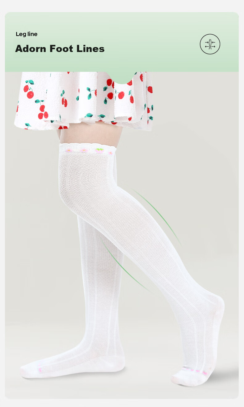Barbie Children's Mid-Calf Socks, Girls' Thin Mesh Socks for Spring And Autumn, Baby Over-Knee High Socks, Half-Leg Socks 6