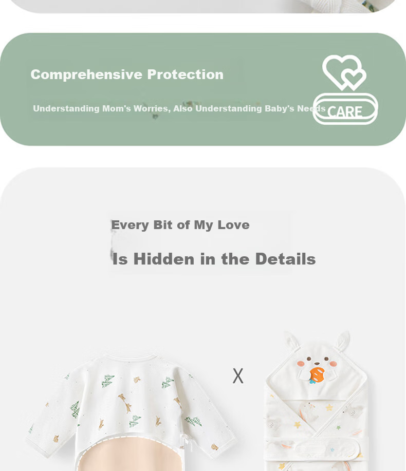 Guaiqixiong Newborn Pure Cotton Half-Back Shirt, Spring And Autumn Season, Newborn Baby Long-Sleeve Monk Robe, Infant Seamless Top 10