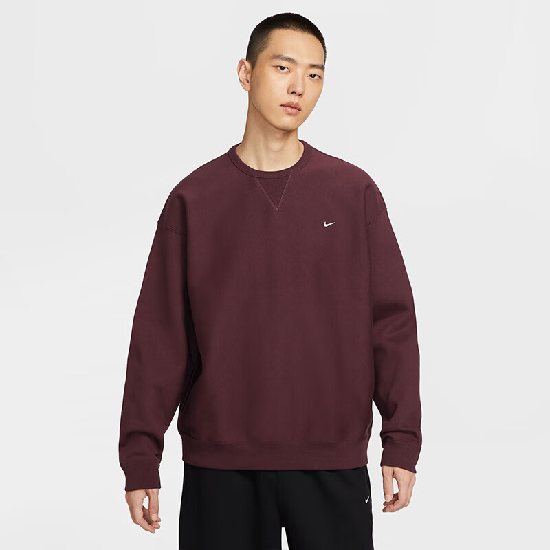 NIKE Men's Fleece-Lined Crewneck Knit Pullover Sweatshirt HV1087-010 Black XL 1