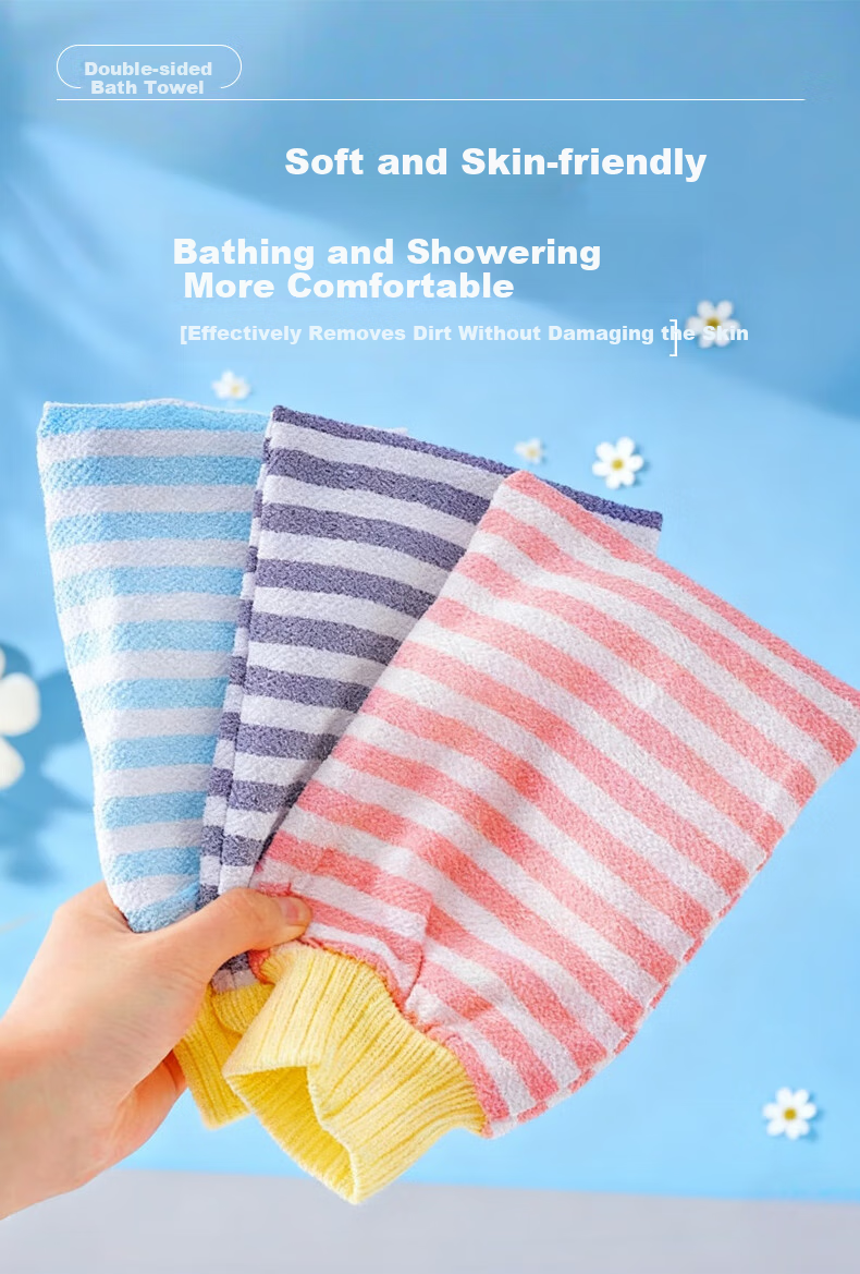 Xingfang Exfoliating Washcloth for Men And Women, Bath Scrubber Tool, Back Scrubber, Dead Skin Remover, Essential Home Item, 2 Pieces 7