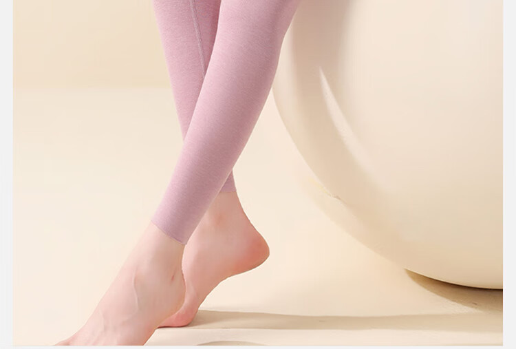 LangSha Men's Thermal Underwear Wool Silk Adjustable AB Side Comfortable Breathable Antibacterial Heating Thin Base Layer Pants Winter 32