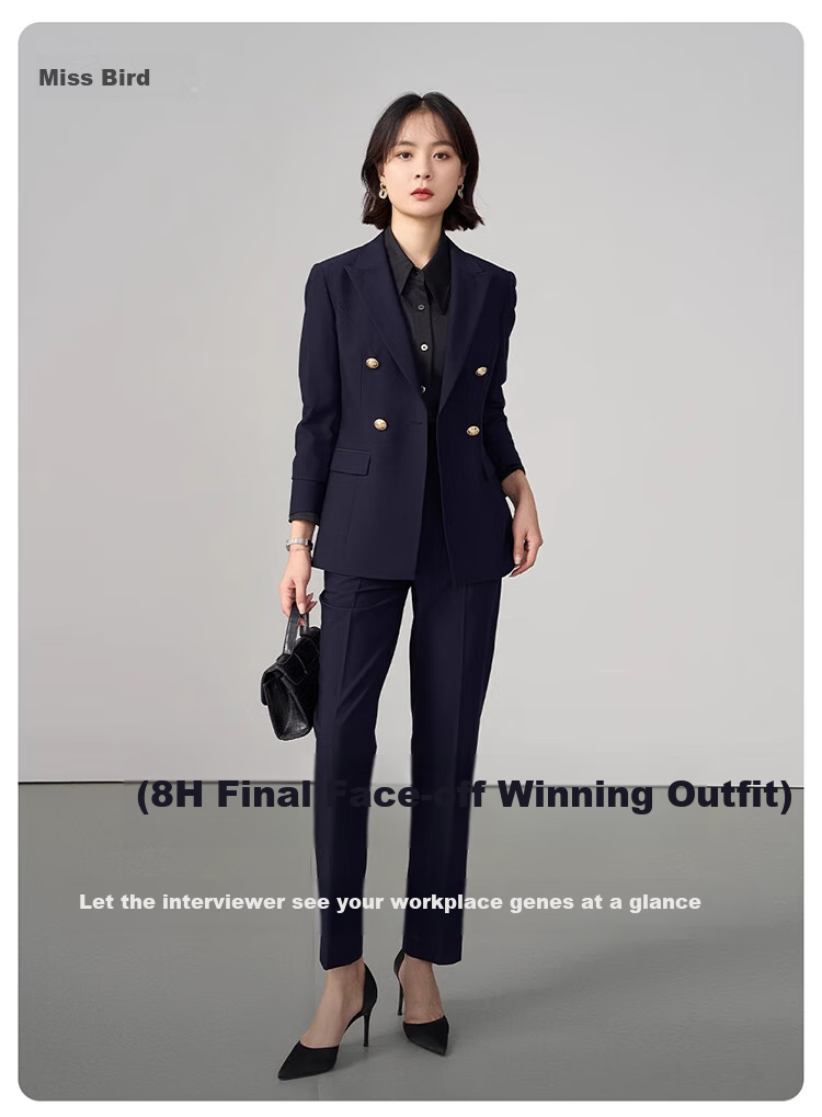Bodexiaojie Professional Women's Suit Set, Elegant Office Attire, Formal Wear for Work Interviews And Business Meetings 1