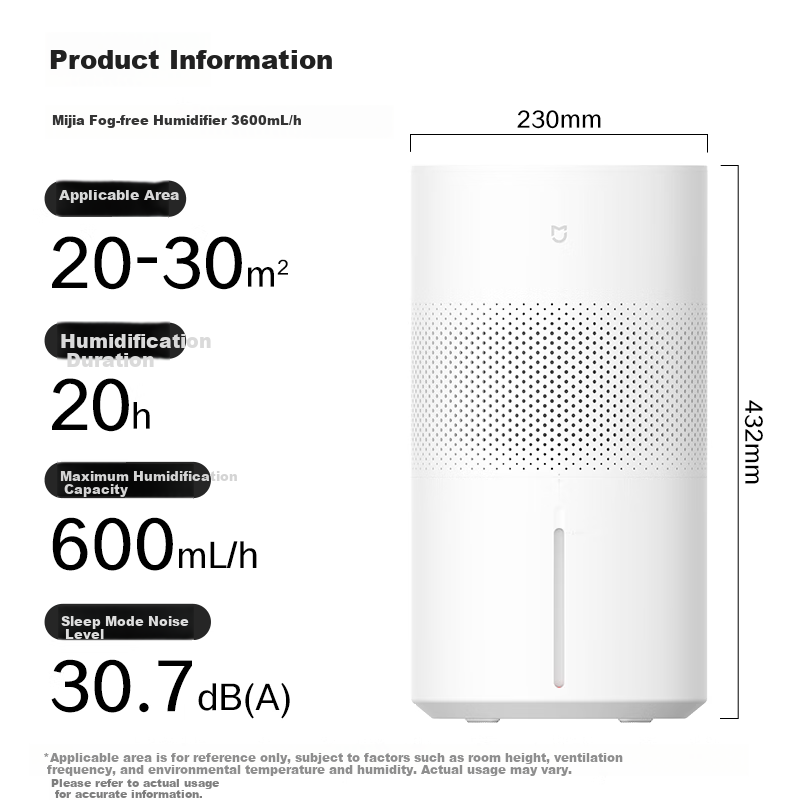 Увлажнитель воздуха Xiaomi Mijia Air Humidifier, 5л, 600мл/ч, без тумана, белый